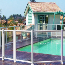 Valla para piscina transparente