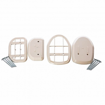 Adaptador de zócalo para vallas de seguridad enrollables