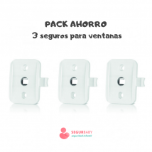 Pack 3 bloqueadores para ventanas y puertas de PVC