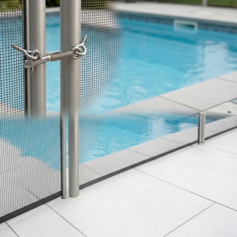 Pestillo seguridad valla piscina con resorte